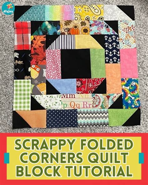 Scrappy Folded Corners Quilt Block Tutorial In Quilt Block