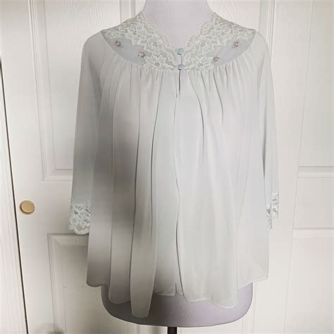 Vintage Lingerie Lace Blue Bolero Gem