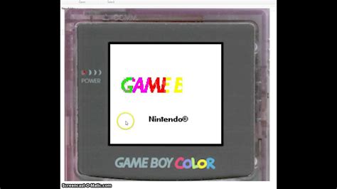 Game Boy Color Boot Up Youtube