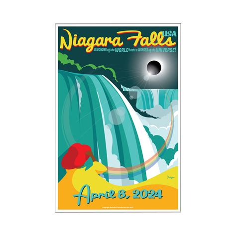 Niagara Falls Usa Solar Eclipse Poster X Niagara Falls Usa