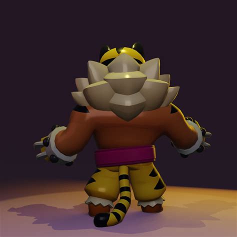 Stl File Brawl Stars El Primo Fan Art El Tigro Version 🌃 ・3d Printable Model To Download・cults