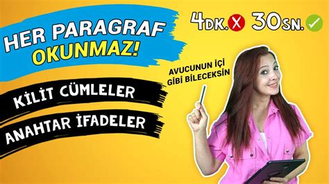 Paragrafta Hız Kazandıran Kilit Cümleler ve Anahtar İfadeler 2 Bölüm