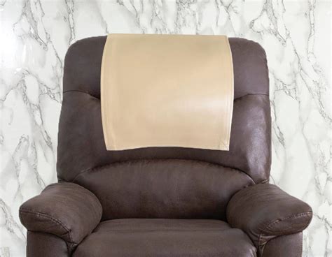 Genuine Leather Recliner Chair Headrest Cover Furniture Protector Loveseat Theater Seat Cover