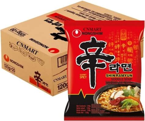 Nong Shim Shin Ramyun Spicy Instant Noodles Halal Ramen Pack Of 20 8801043022071 Ebay