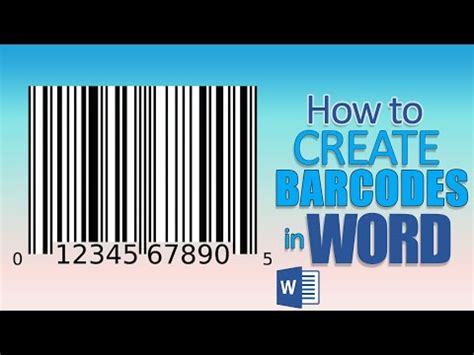 How To Create Barcodes In Word YouTube