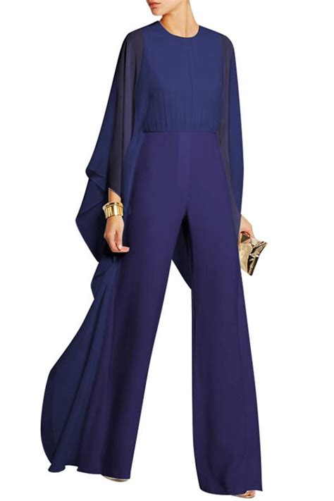 Hualong Elegant Party Long Sleeve Wide Leg Chiffon Jumpsuit Online Store For Women Sexy Dresses