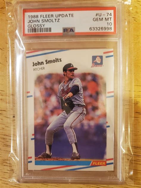 John Smoltz 1988 Fleer Update U 74 Glossy Price Guide Sports Card