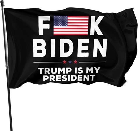 Shishangnx Fuck Biden American Flag Trump Is My President Flags 3x5 Feet Banner