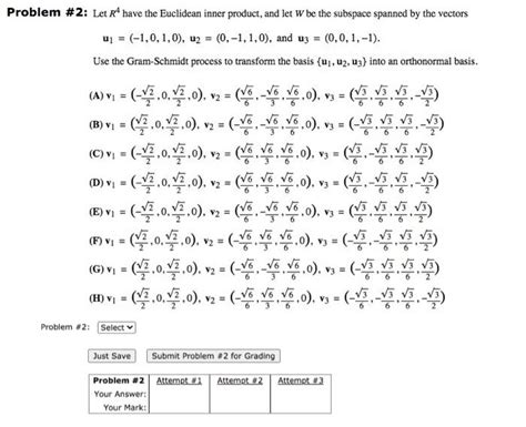 Solved Problem 2 Let R Have The Euclidean Inner Product Chegg