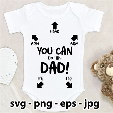 You Can Do This Dad Baby Grow Onesie Svg Png  Eps Instant Etsy Uk