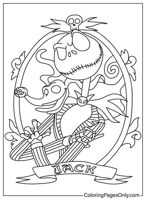 Zero Dog, Jack Skellington Coloring Page - Free Printable Coloring Pages