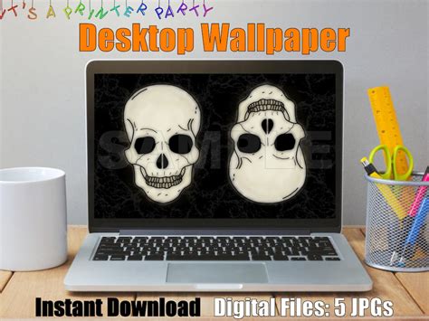 Skeleton Desktop Wallpaper Background digital Download - Etsy