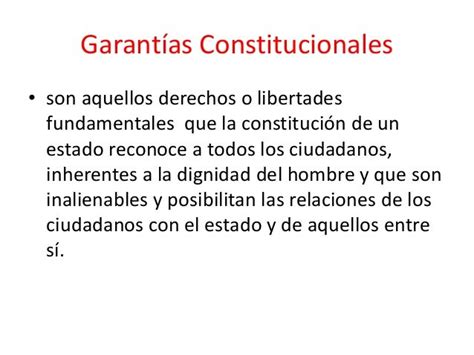 Garantías Constitucionales