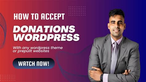 How To Accept Donations On Your Wordpress Site Youtube