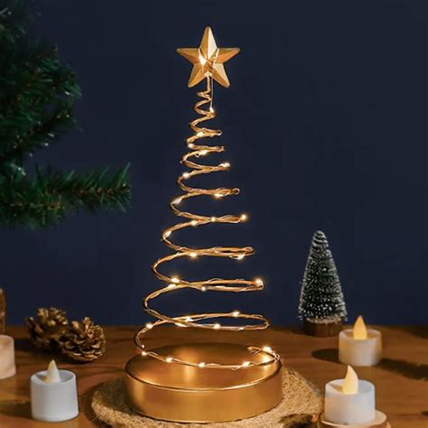 Sapin De Noel Lumineux En M Tal De Table Lumi Re D Arbre En Spirale