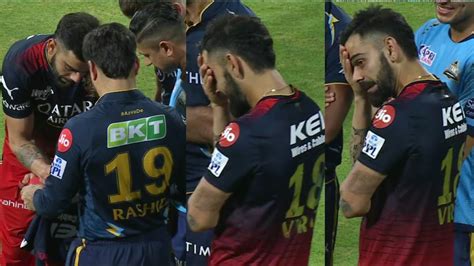 Virat Kohli Hiding Tears From Camera When Rashid Khan Asked For