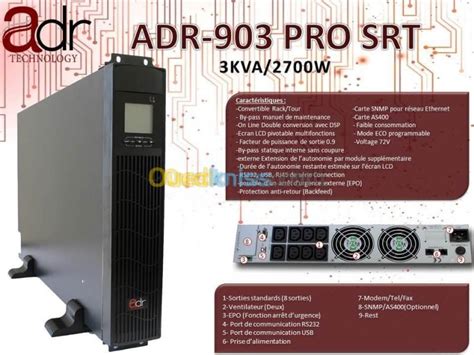 Onduleur 3 KVA Online Rack Tour ADR Blida