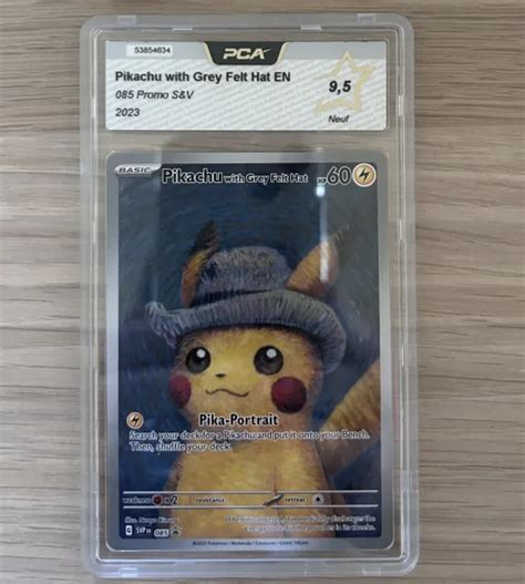 Pikachu With Grey Felt Hat Svp Carte Promo Pok Mon X Van Gogh Pca