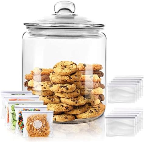 Airtight Glass Jarcookie Candy Penny Jar With Leak Proof Rubber Gasket Lid1 Gallon