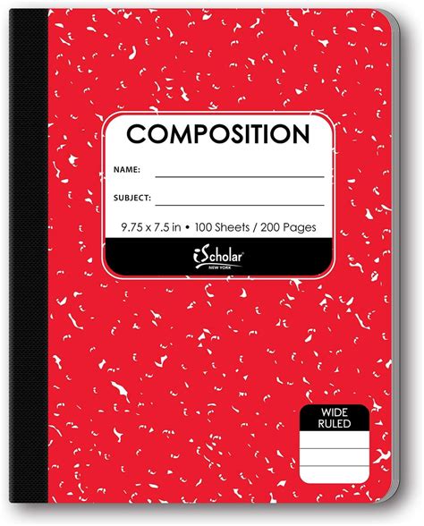 Ischolar Composition Book Wide Ruled 975 X 75 Inches