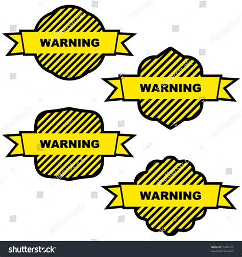 Warning Vector Label Vector Template Stock Vector (Royalty Free) 35200279 | Shutterstock