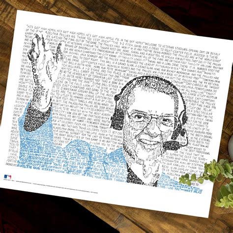 Harry Kalas Philadelphia Phillies Wall Art Art Of Words