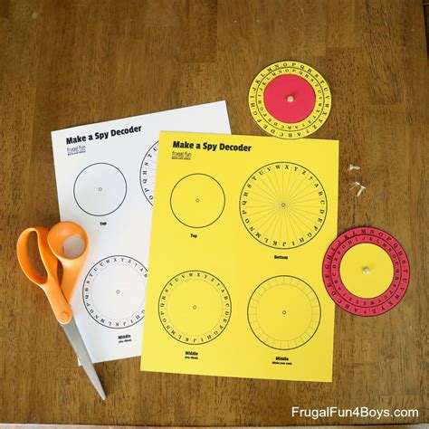 Code Activity For Kids Printable Spy Decoder Wheel Frugal