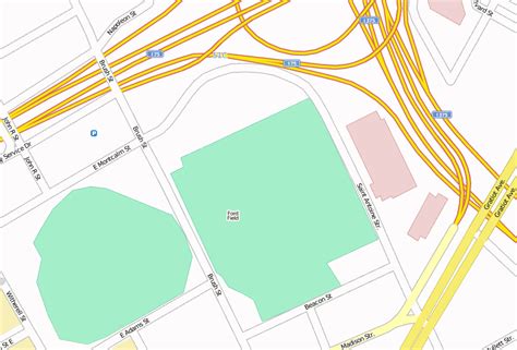 Ford Field Stadtplan Mit Luftansicht Und Unterk Nften Von Detroit