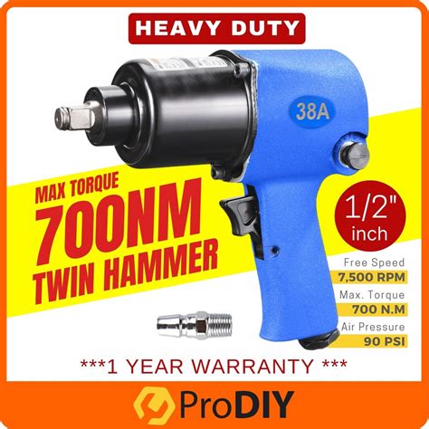 PRODIY 38A 1 2 Heavy Duty Air Impact Wrench Twin Hammer Gun Air Gun