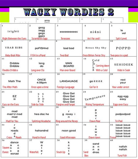 Free Printable Wacky Wordies With Answers - prntbl ...