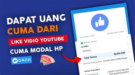 Dapat Uang Cuma Dari Like Vidio Doang Cara Menghasilkan Uang Dari