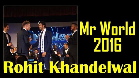 Rohit Khandelwal India Wins Mr World 2016 Youtube