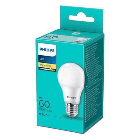 Led КРУШКa A60 Philips E27 8w 2700k 806lm