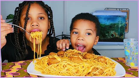 SPAGHETTI AND MEATBALLS MUKBANG YouTube