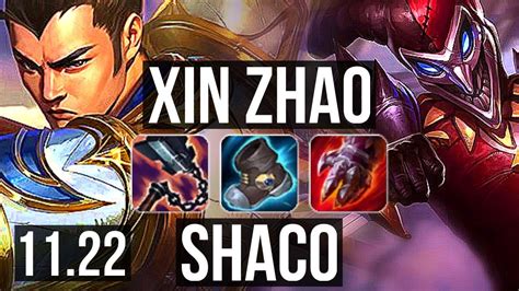 XIN Vs SHACO JNG 68 Winrate 3 2 13 EUW Grandmaster 11 22