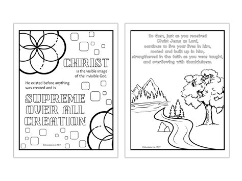 Scripture Coloring Pages Colossians Sunday School And Sermon