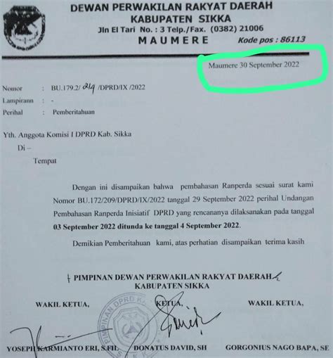 Pimpinan DPRD Sikka Dinilai Tidak Cermat Kebablasan Tanda Tangan Surat