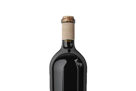 Ai Generated Elegant Black Wine Bottle With Cork Png 41164122 Png