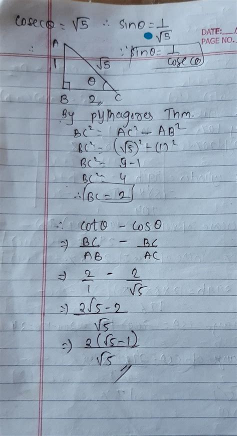 If Cosec Theta Root And Theta Is Less Than Degrees Then Find The