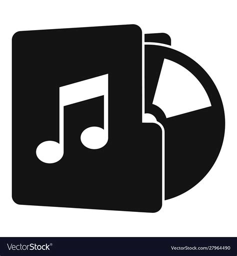 Dj Music Folder Icon Simple Style Royalty Free Vector Image