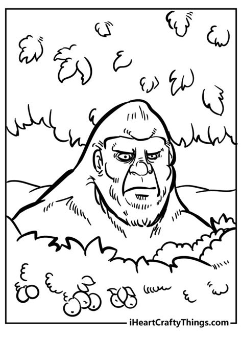 Bigfoot Sasquatch Coloring Pages Sketch Coloring Page