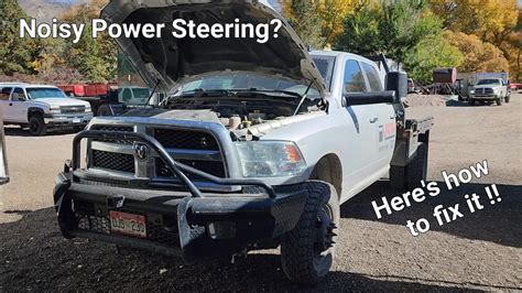 Fixed 4th Gen Ram Cummins Power Steering Pump Replacement Youtube