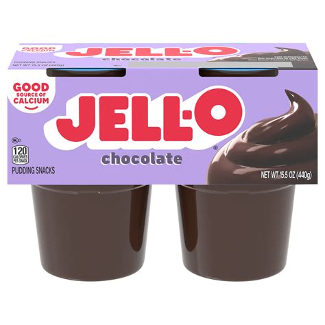 Jell O Original Chocolate Refrigerated Pudding Cup Snacks Value Pack