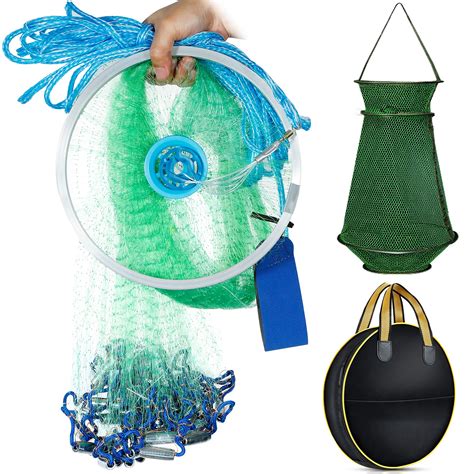 Buy PLUSINNO American Fishing Cast Net For Bait Trap Cast Net With