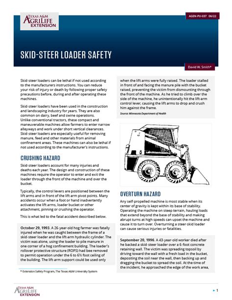 Skid-Steer Loader Safety | Publications | AgriLife Learn