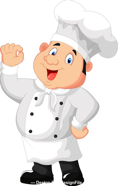 Cute Fat Chef Vector Free Download