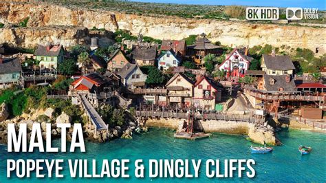 Exploring The Iconic Popeye Village Dingly Cliffs In Malta 8K HDR