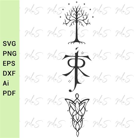 Herr Der Ringe Bundle Svg Symbole Svg Lotr Trilogy Svg Etsy De