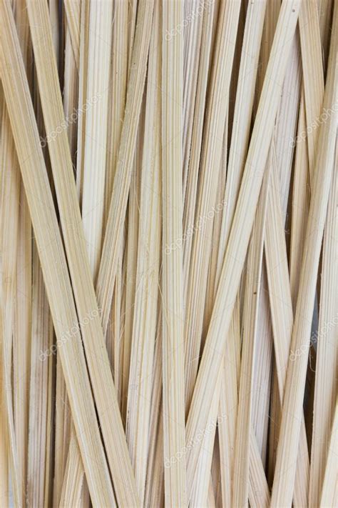 Thai Traditional Strips Of Bamboo Using For Weaving Stock Photo