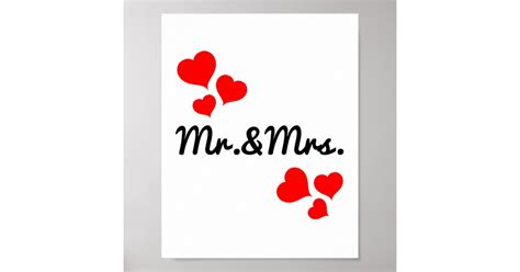 Mr And Mrs Poster Zazzle